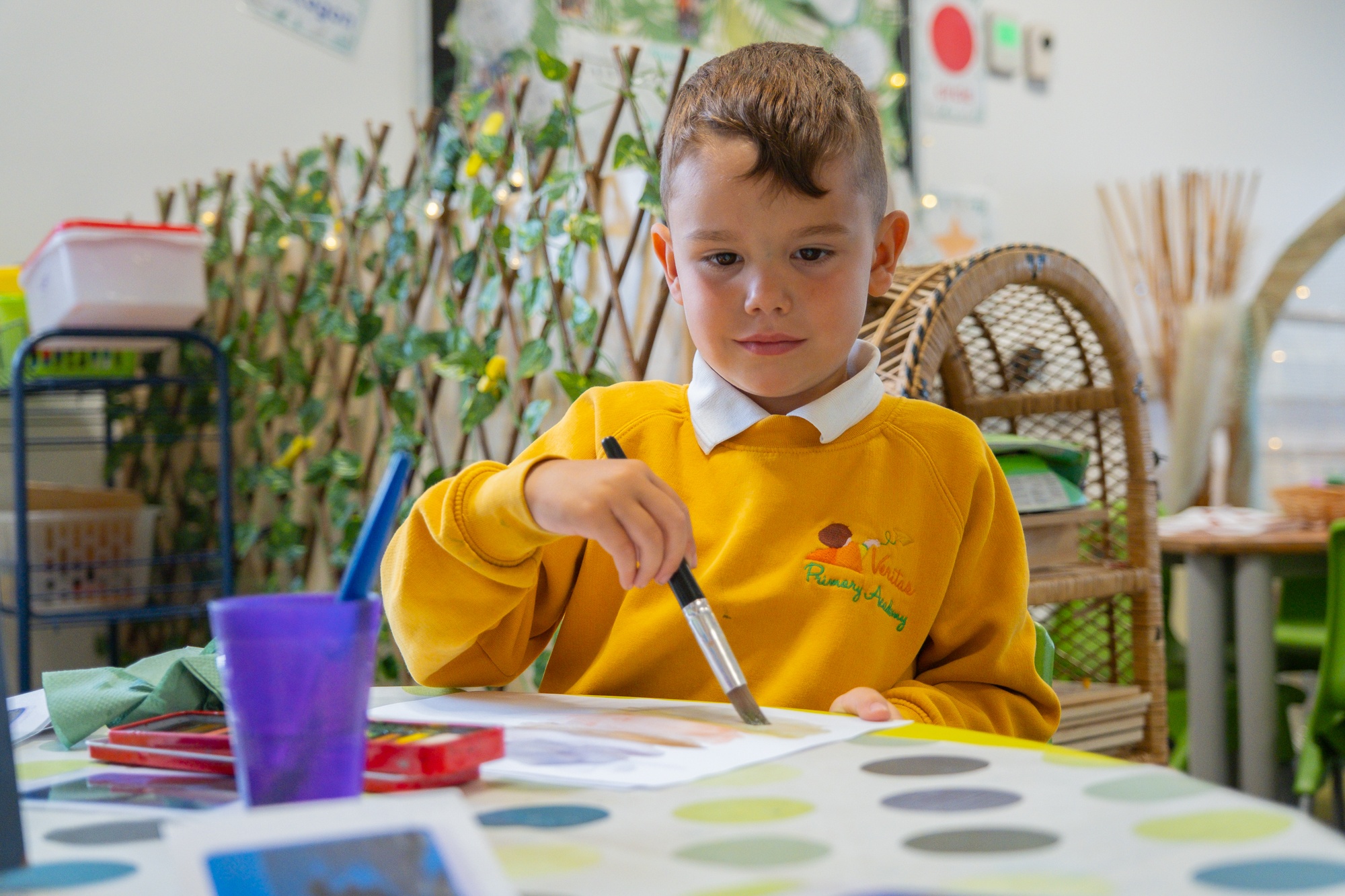 child painting